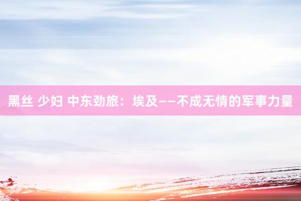 黑丝 少妇 中东劲旅：埃及——不成无情的军事力量