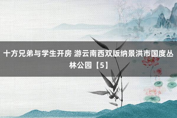 十方兄弟与学生开房 游云南西双版纳景洪市国度丛林公园【5】